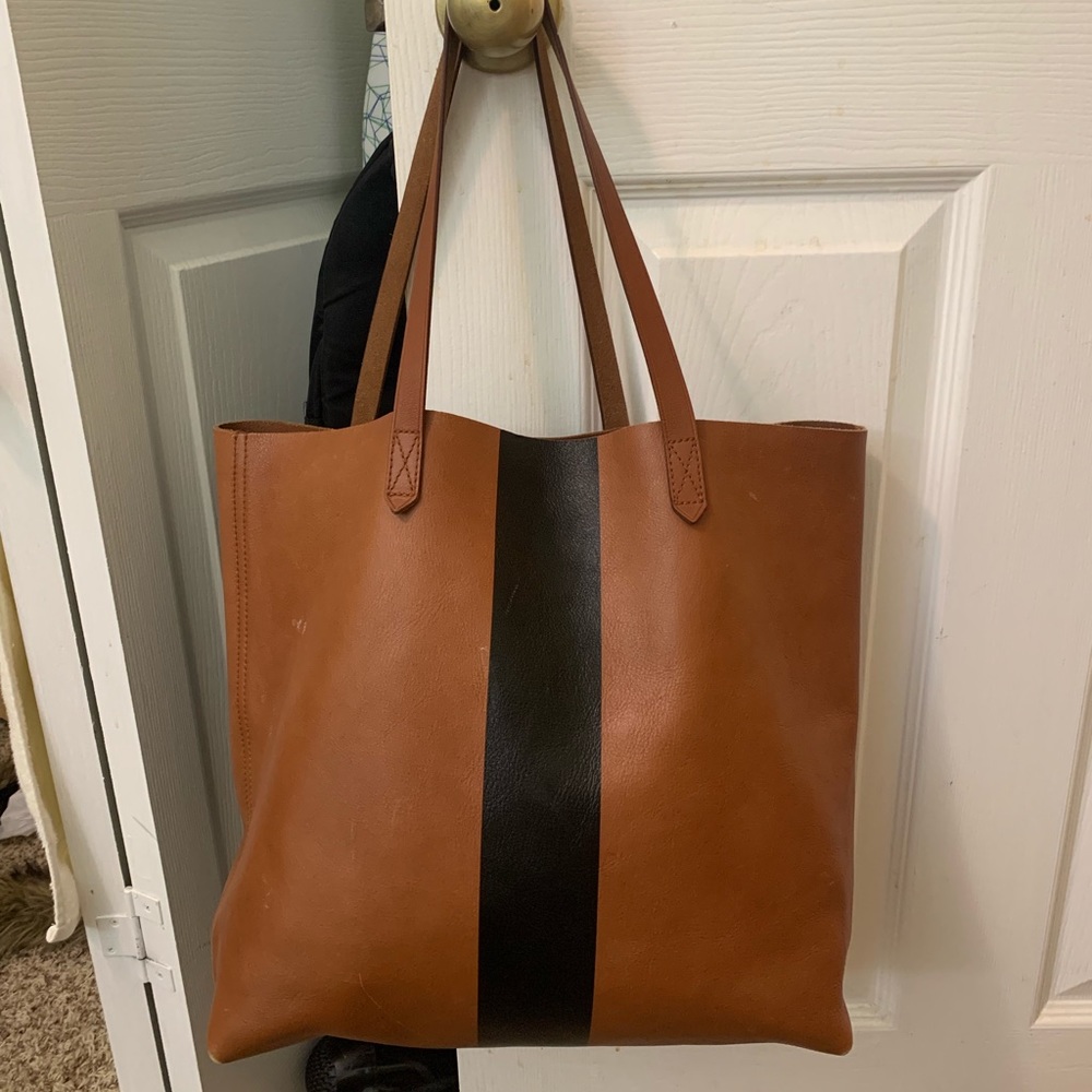 madewell striped transport tote New